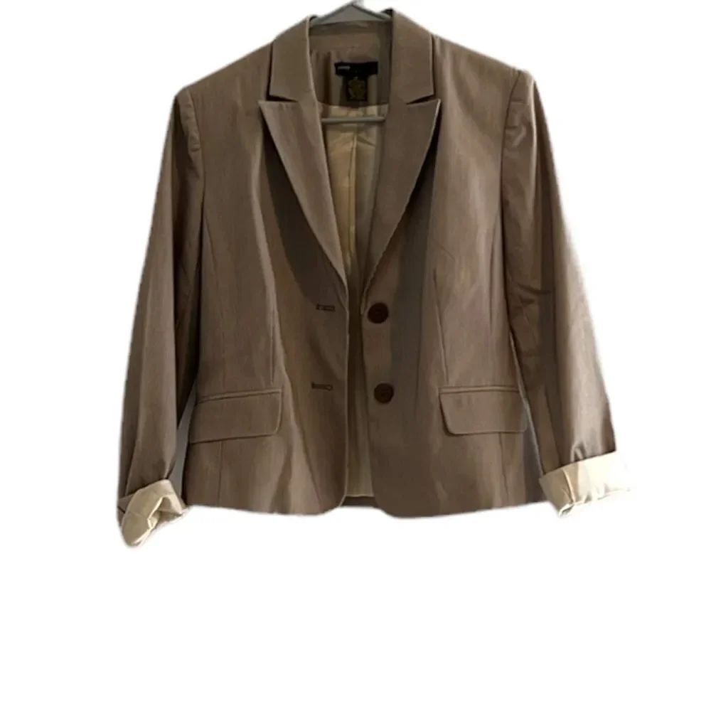 Brown and Cream Fully Lined Blazer